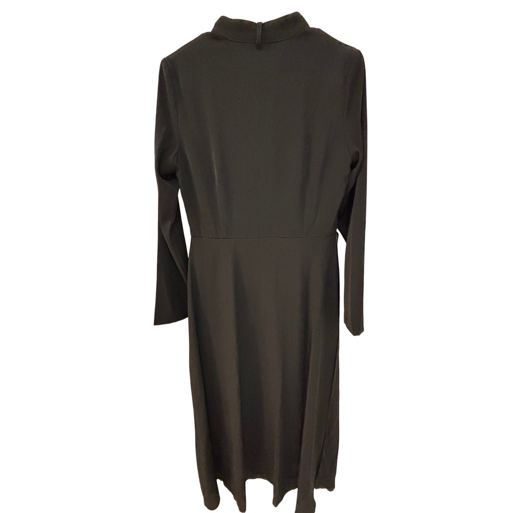 Aleeza Paris Sophia Dress Womens S Black Mock Neck Button Front Multi layered - Picture 3 of 6